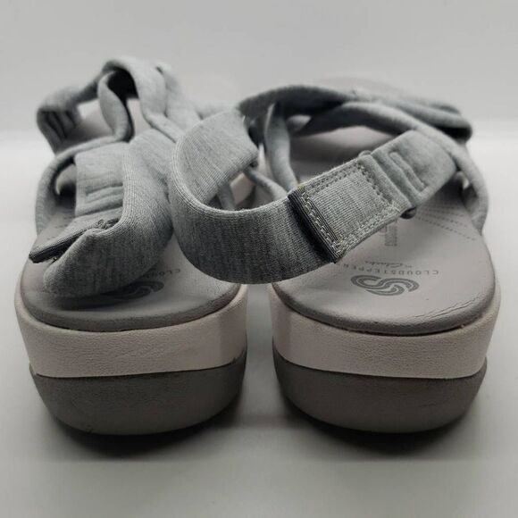 Clarks Arla Meg Women Sandals Flat Strappy Gray Size 12 - Picture 4 of 10